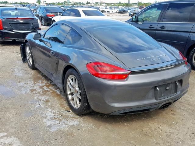 WP0AA2A87EK172779 - 2014 PORSCHE CAYMAN GRAY photo 3