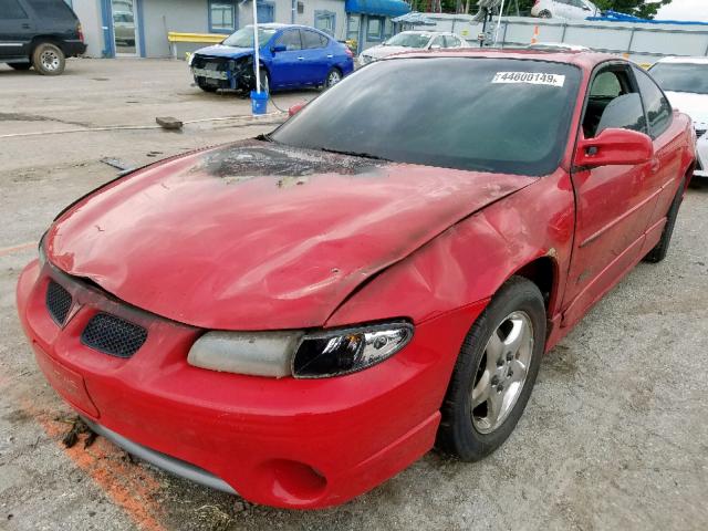 1G2WP1211WF316602 - 1998 PONTIAC GRAND PRIX RED photo 2