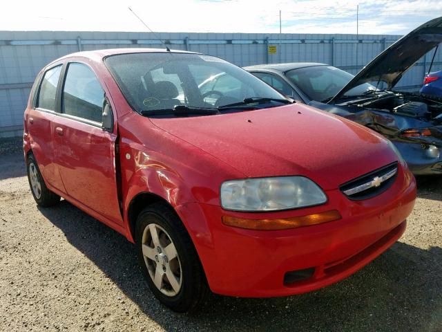 KL1TD62635B340882 - 2005 CHEVROLET AVEO BASE Қызыл фото 1