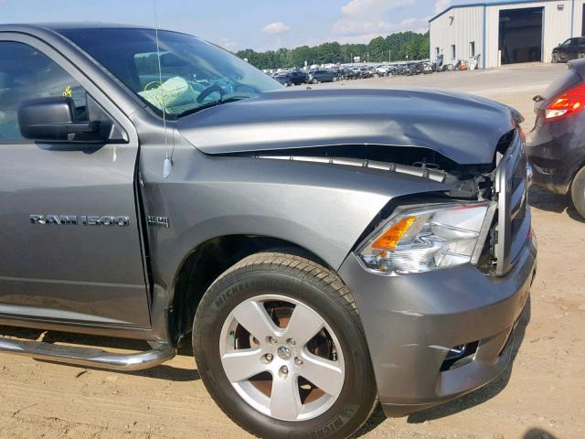 3C6JD6AT9CG279749 - 2012 DODGE RAM 1500 S GRAY photo 9