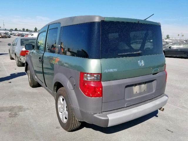 5J6YH285X4L001792 - 2004 HONDA ELEMENT EX GREEN photo 3