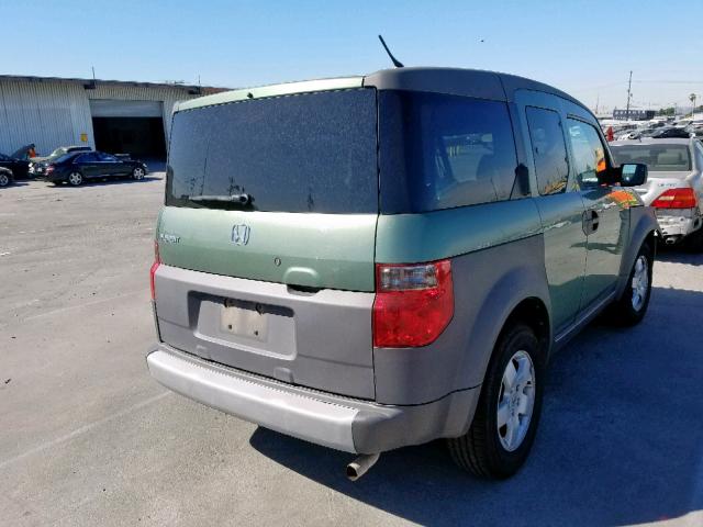 5J6YH285X4L001792 - 2004 HONDA ELEMENT EX GREEN photo 4