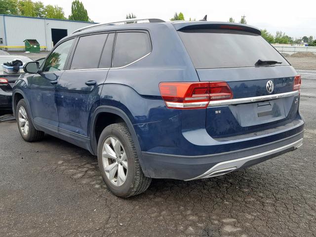 1V2KR2CA8JC532450 - 2018 VOLKSWAGEN ATLAS SE BLUE photo 3