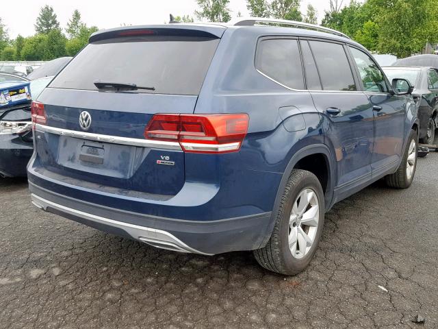 1V2KR2CA8JC532450 - 2018 VOLKSWAGEN ATLAS SE BLUE photo 4