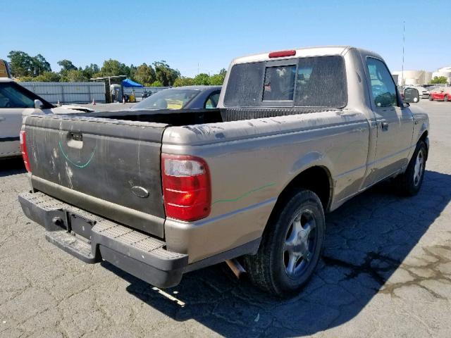 1FTYR10D85PA69003 - 2005 FORD RANGER BEIGE photo 4