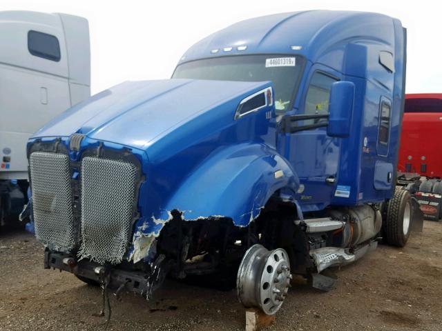 1XKYD49X4EJ415701 - 2014 KENWORTH CONSTRUCTI BLUE photo 2