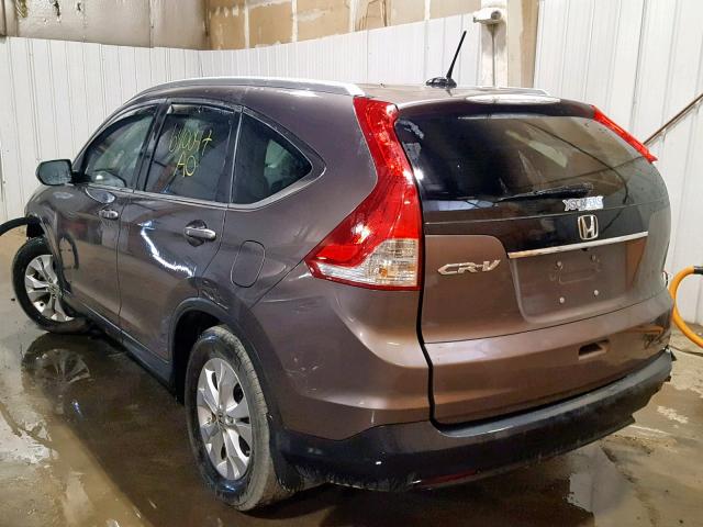 2HKRM3H73EH544162 - 2014 HONDA CR-V EXL GRAY photo 3