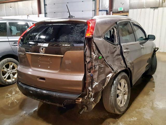 2HKRM3H73EH544162 - 2014 HONDA CR-V EXL GRAY photo 4