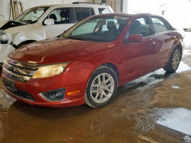 3FAHP0CG9AR133533 - 2010 FORD FUSION SEL MAROON photo 2