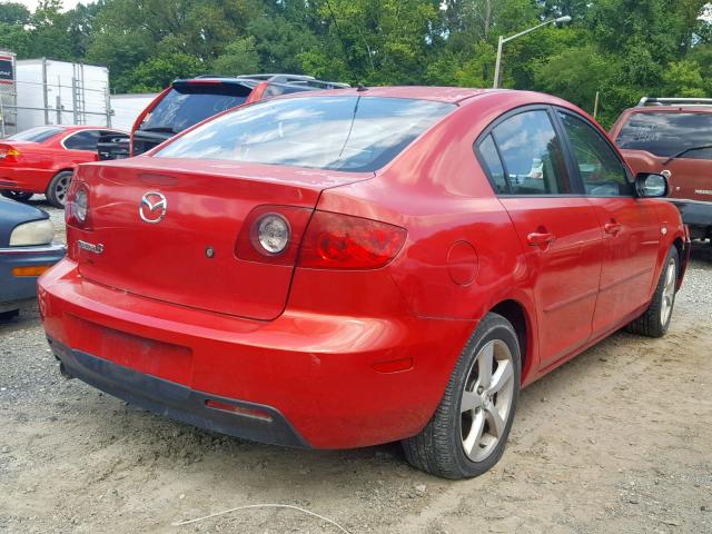 JM1BK12F961417064 - 2006 MAZDA 3 I RED photo 4