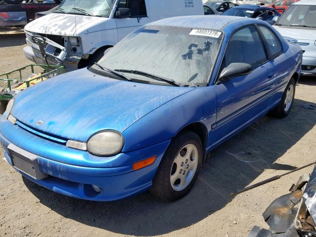 3B3ES42Y4XT555946 - 1999 DODGE NEON HIGHL BLUE photo 2