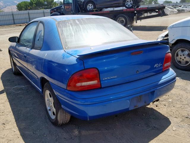 3B3ES42Y4XT555946 - 1999 DODGE NEON HIGHL BLUE photo 3