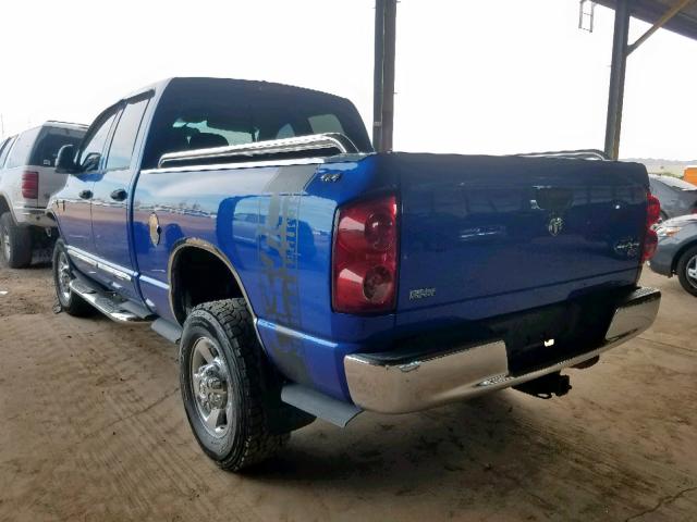 3D7KS28A08G158945 - 2008 DODGE RAM 2500 S BLUE photo 3