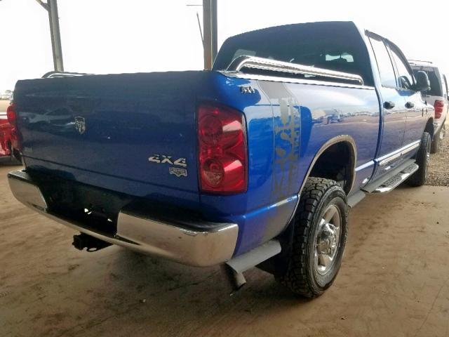 3D7KS28A08G158945 - 2008 DODGE RAM 2500 S BLUE photo 4