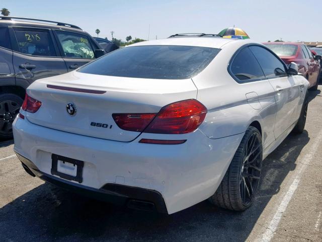 WBALX5C51CC894359 - 2012 BMW 650 XI WHITE photo 4