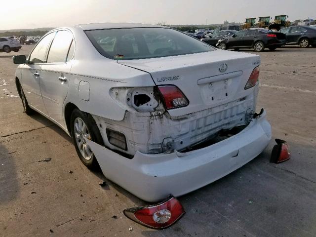 JTHBA30G745003425 - 2004 LEXUS ES 330 WHITE photo 3