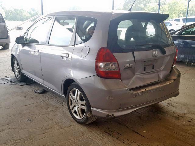 JHMGD38687S059629 - 2007 HONDA FIT S 银色 照片 3
