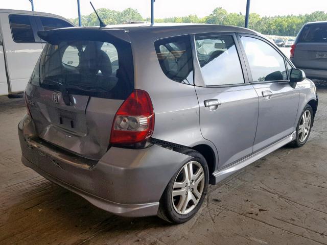 JHMGD38687S059629 - 2007 HONDA FIT S 银色 照片 4