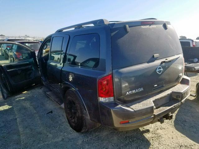 5N1AA08C68N622502 - 2008 NISSAN ARMADA SE CHARCOAL photo 3