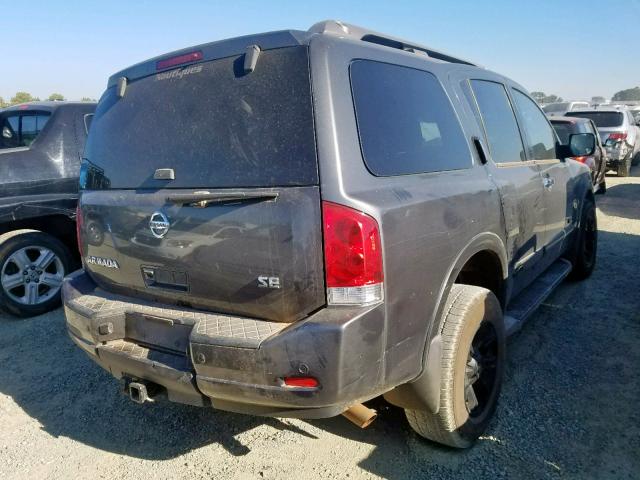 5N1AA08C68N622502 - 2008 NISSAN ARMADA SE CHARCOAL photo 4