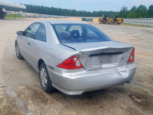 1HGEM22144L078637 - 2004 HONDA CIVIC DX V SILVER photo 3