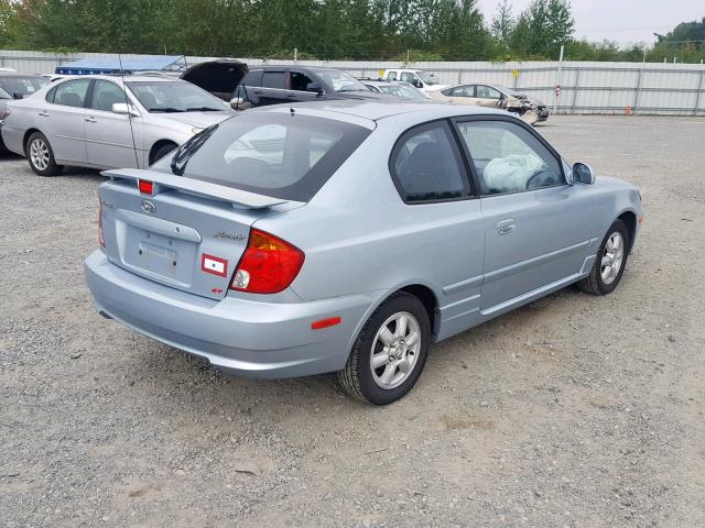 KMHCG35C35U340932 - 2005 HYUNDAI ACCENT GS WHITE photo 4