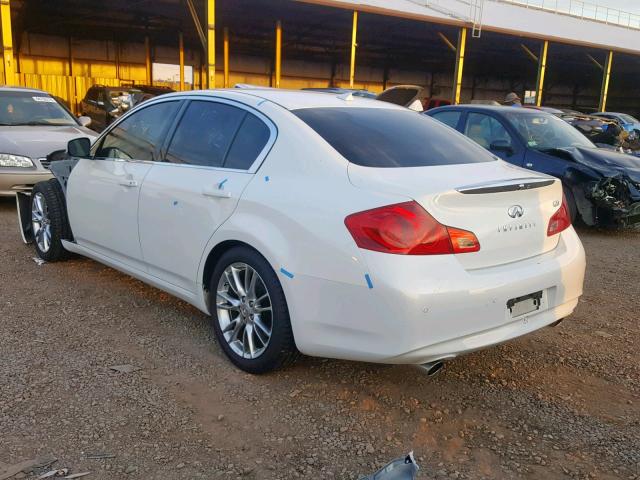 JN1CV6AP4DM712929 - 2013 INFINITI G37 BASE WHITE photo 3