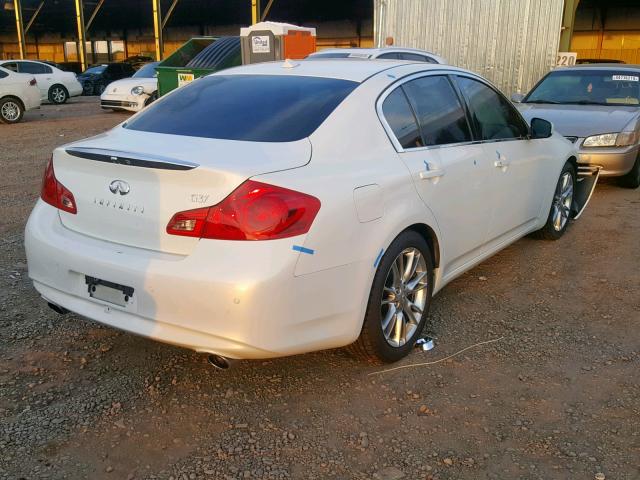 JN1CV6AP4DM712929 - 2013 INFINITI G37 BASE WHITE photo 4