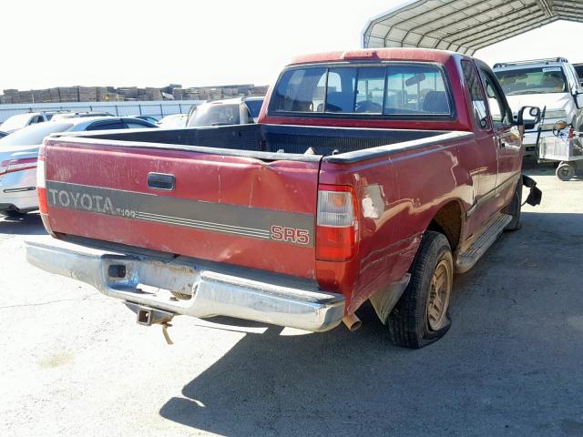 JT4VD22F1S0013933 - 1995 TOYOTA T100 XTRAC RED photo 4