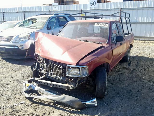 JT4RN93P7K0003843 - 1989 TOYOTA PICKUP 1/2 BURGUNDY photo 2