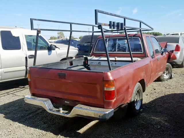 JT4RN93P7K0003843 - 1989 TOYOTA PICKUP 1/2 BURGUNDY photo 4