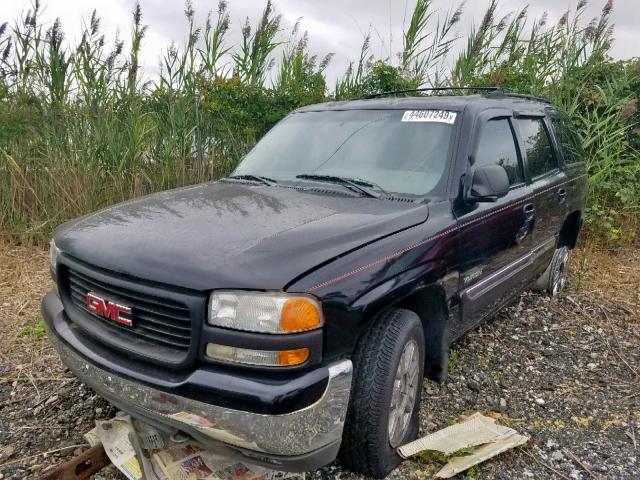 1GKEK13T71J284819 - 2001 GMC YUKON BLACK photo 2