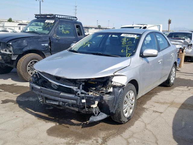 KNAFU4A26A5806836 - 2010 KIA FORTE EX SILVER photo 2