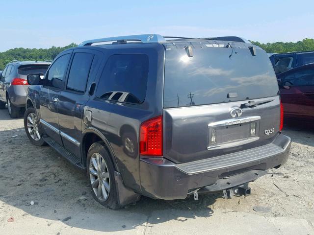 5N3AA08C88N910139 - 2008 INFINITI QX56 GRAY photo 3