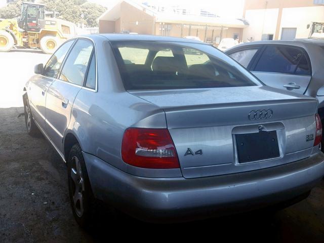 WAUDH68D91A049288 - 2001 AUDI A4 2.8 QUA SILVER photo 3