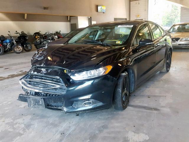 3FA6P0HD1ER286046 - 2014 FORD FUSION SE BLACK photo 2