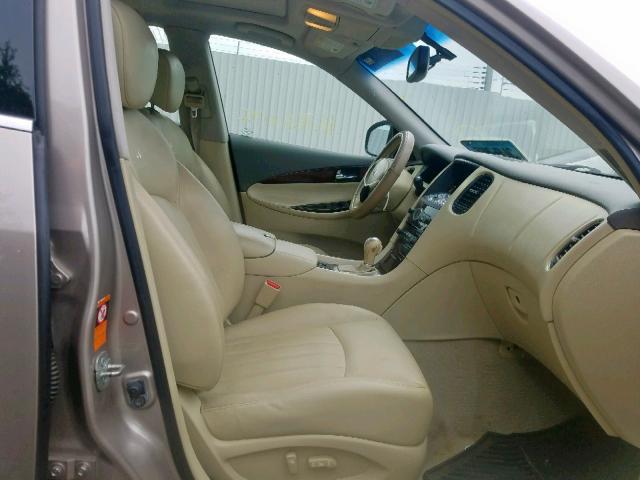 JNKAJ09F28M359653 - 2008 INFINITI EX35 BASE TAN photo 5