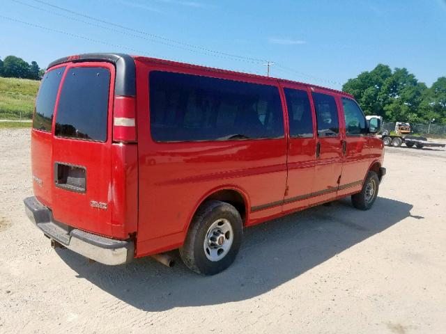 1GJHG39K691112077 - 2009 GMC SAVANA G35 RED photo 4