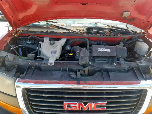 1GJHG39K691112077 - 2009 GMC SAVANA G35 RED photo 7