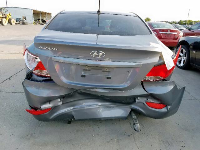 KMHCT4AE1GU094314 - 2016 HYUNDAI ACCENT SE GRAY photo 9