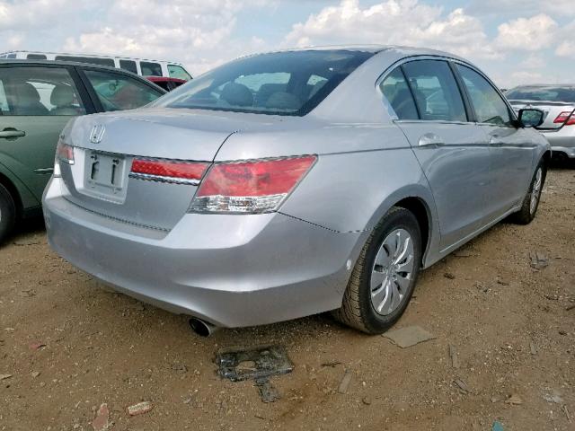 1HGCP2F33CA107713 - 2012 HONDA ACCORD LX SILVER photo 4