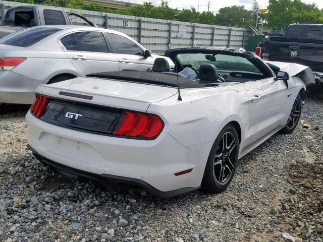 1FATP8FF1K5138578 - 2019 FORD MUSTANG GT WHITE photo 4