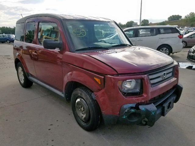 5J6YH28738L001141 - 2008 HONDA ELEMENT EX RED photo 1