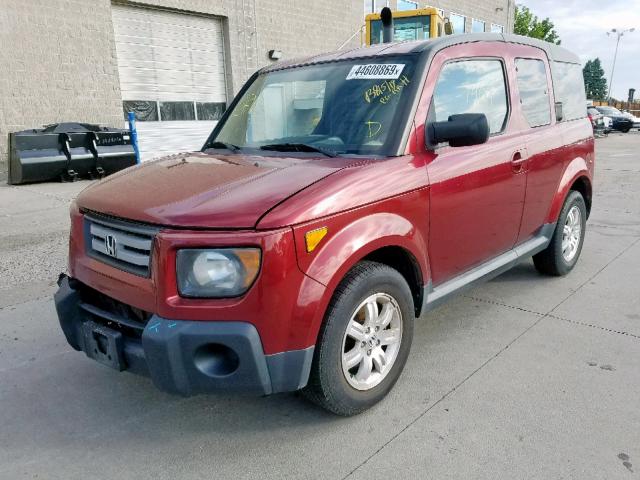 5J6YH28738L001141 - 2008 HONDA ELEMENT EX RED photo 2