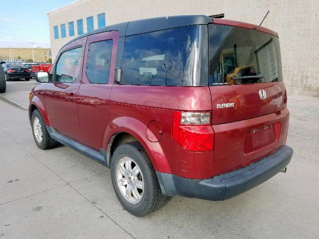 5J6YH28738L001141 - 2008 HONDA ELEMENT EX RED photo 3