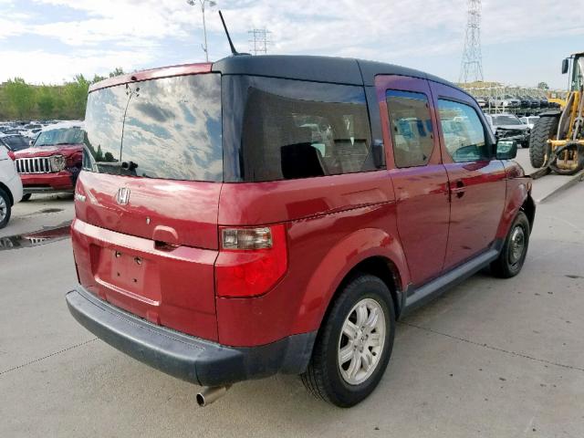 5J6YH28738L001141 - 2008 HONDA ELEMENT EX RED photo 4