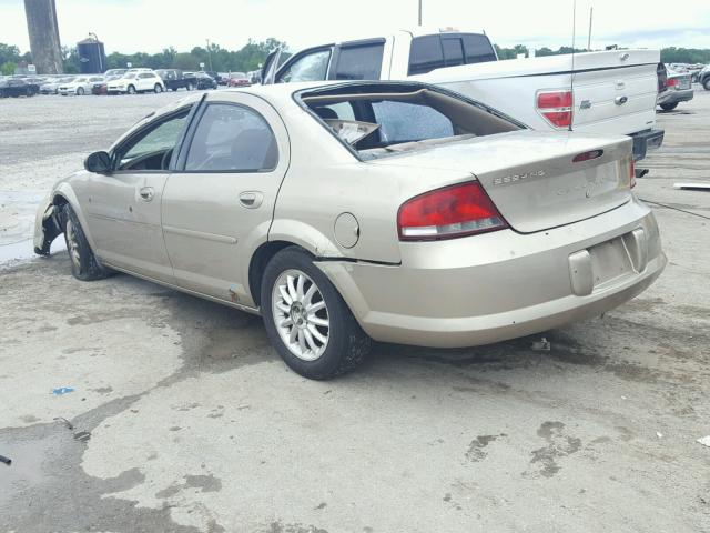 1C3EL46X22N227032 - 2002 CHRYSLER SEBRING LX TAN photo 3