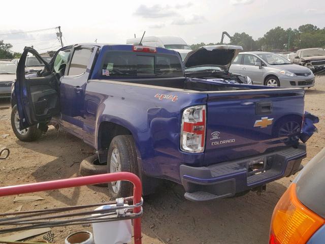 1GCGTCE31G1135812 - 2016 CHEVROLET COLORADO L BLUE photo 3