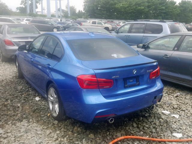 WBA8B7C58HK858360 - 2017 BMW 340 XI BLUE photo 3