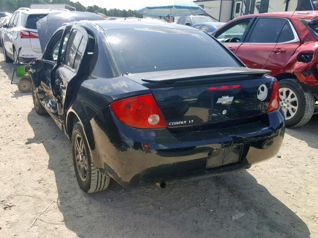 1G1AT58H897107913 - 2009 CHEVROLET COBALT LT BLACK photo 3